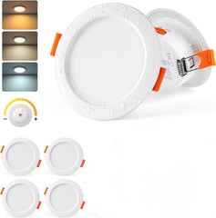 4x SINEYON 85 mm vgradne LED stropne svetilke z nastavljivo barvno temperaturo