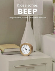 aboveClock Analogni Leseni Budilnik 11 x 5 cm