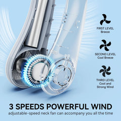 ACELIFE Prenosni Vratni Ventilator 18 x 5 x 10 cm 1 Kos