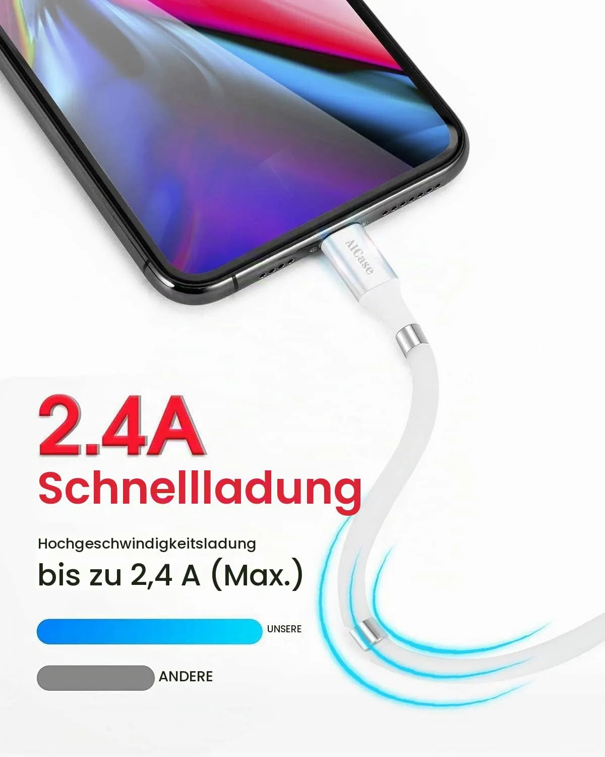 AICase Magnetni Polnilni Kabel za iOS 1 m