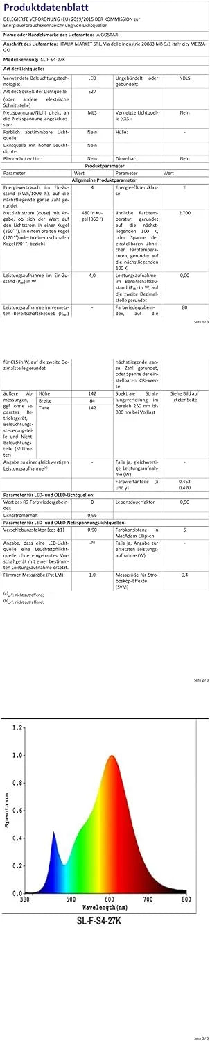 Aigostar LED Sijalka E27 ST64 6 Kosov