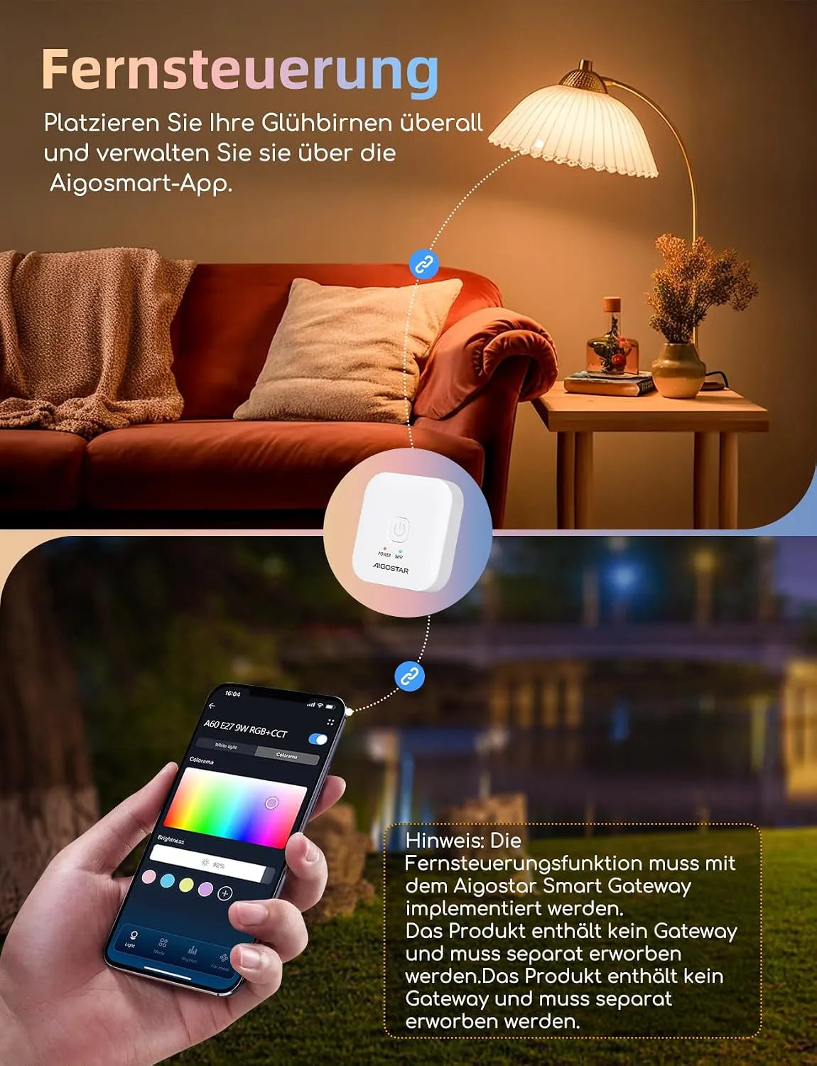 Aigostar Pametna LED Sijalka Bluetooth Mesh