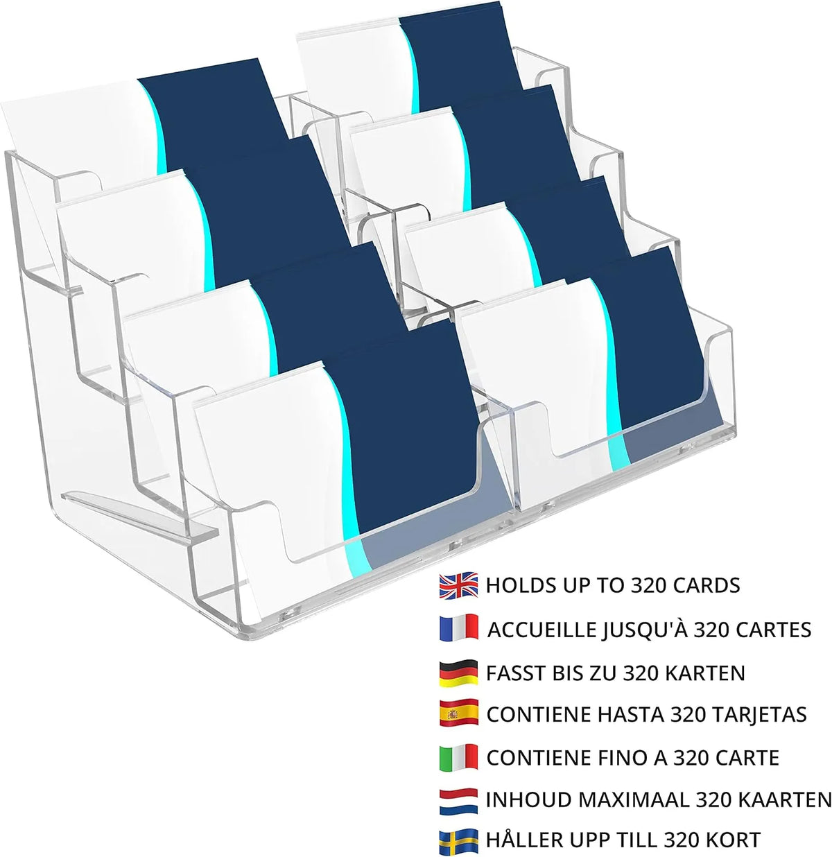 Akrilno Stojalo Za Vizitke 2 Kosa