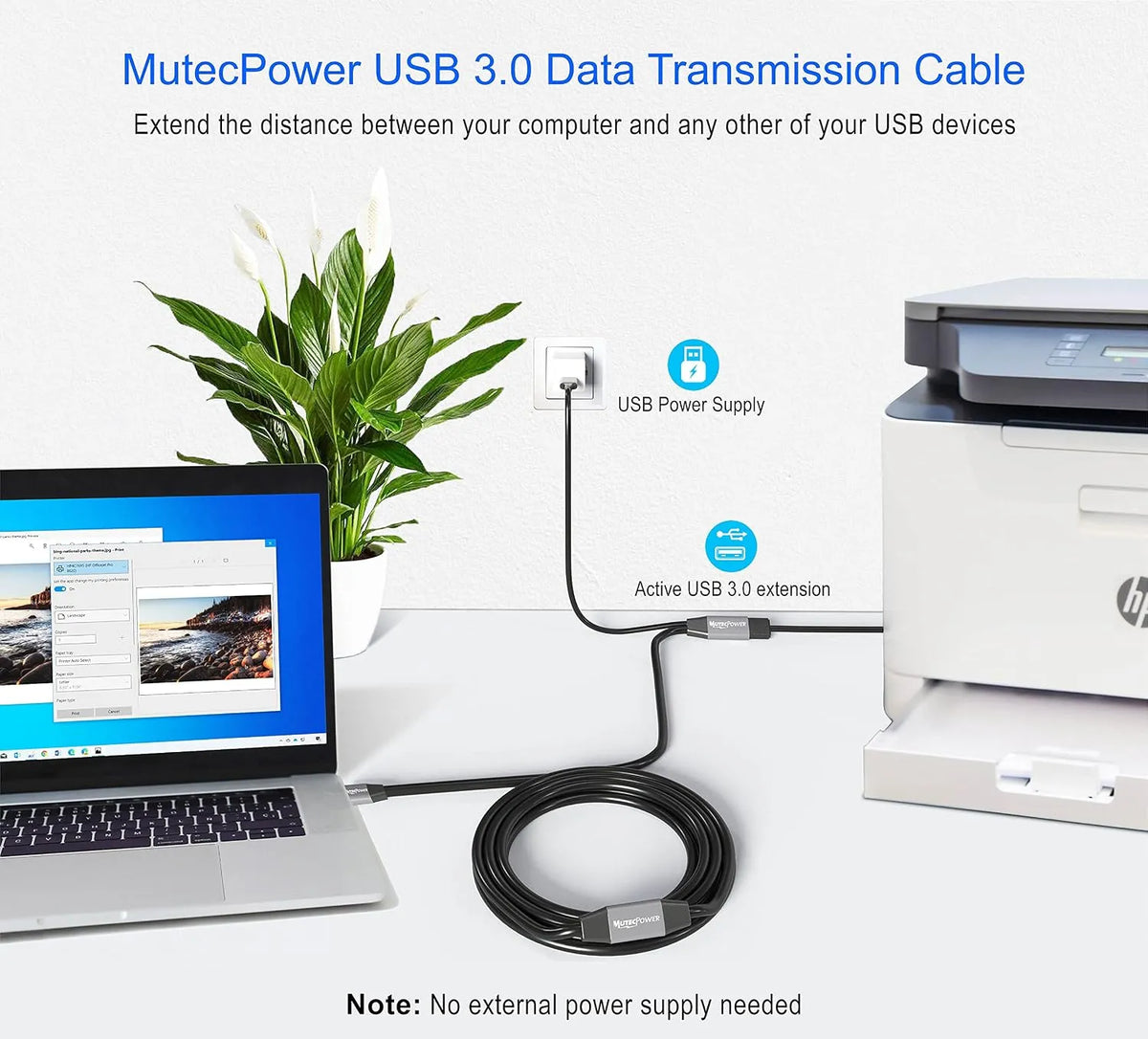 Aktivni Podaljšek USB 3.0 Moški na Ženski 15 m