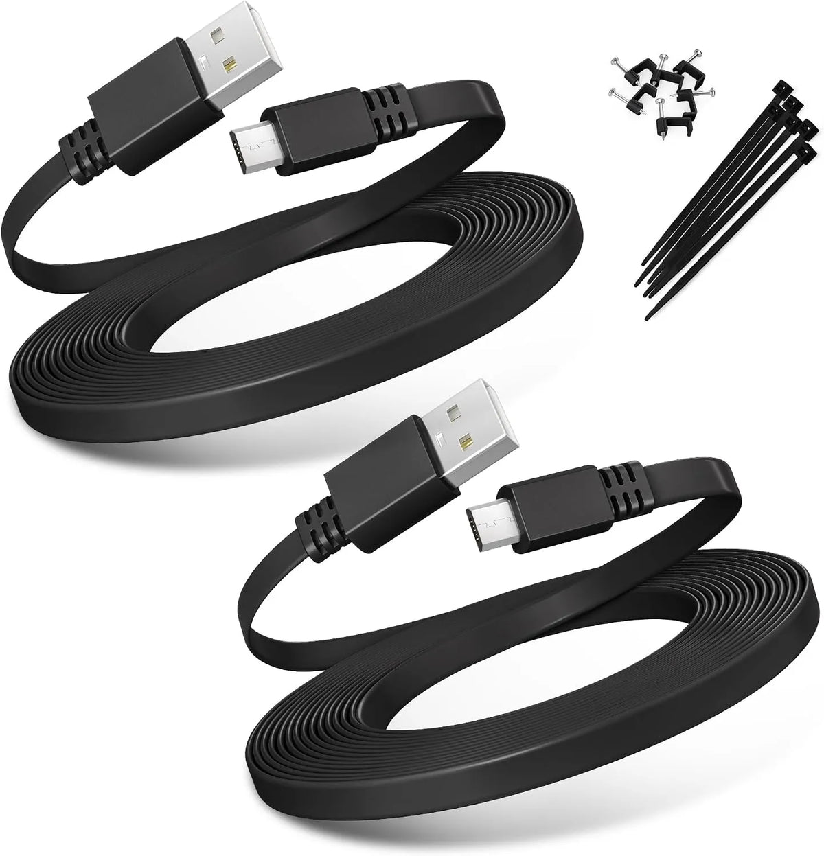 BASESAILOR Ploščati Micro USB Kabel 3 m 2 Kosa