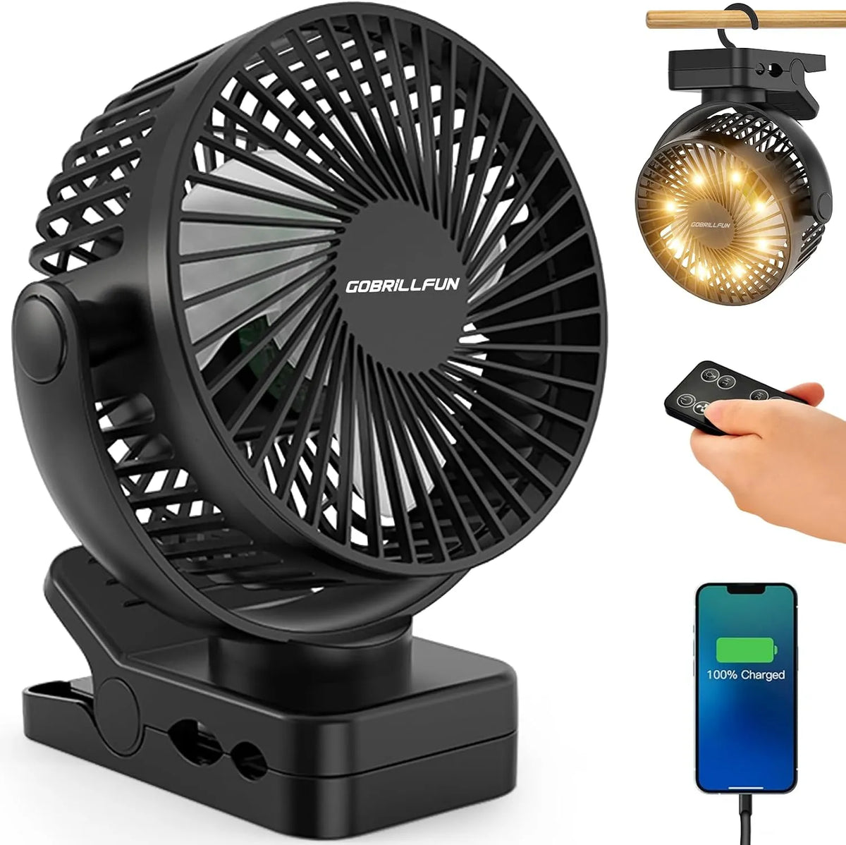 Baterijski Ventilator s Ščipalko 15,2 cm