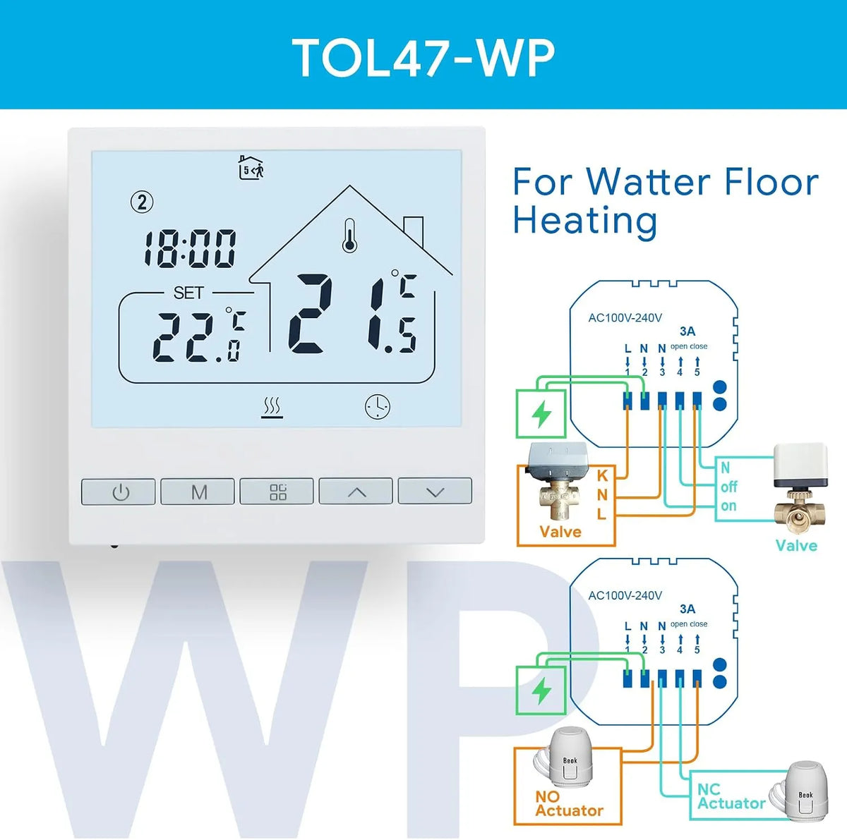 BEOK CONTROLS TOL47-WP Termostat za Talno Greljenje