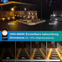 Bluetooth LED Vgradna Talna Svetilka 4,5 cm 10 Kosov