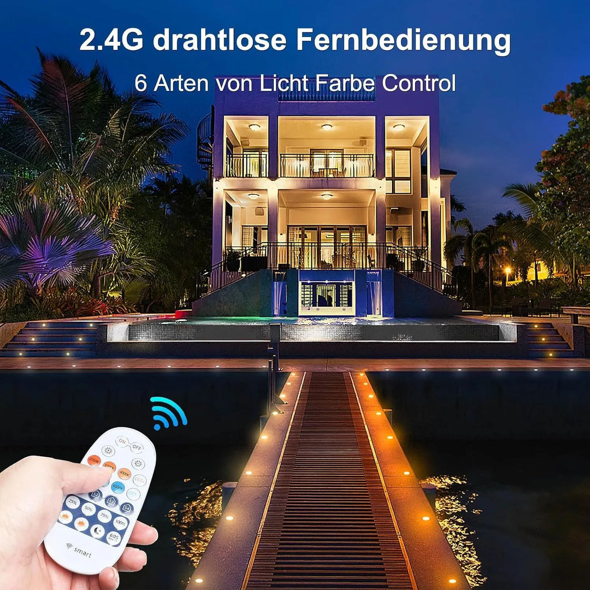 Bluetooth LED Vgradna Talna Svetilka 4,5 cm 10 Kosov
