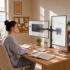 BONTEC Dvojno Namizno Držalo za 2 Monitorja 13-27 Palcev