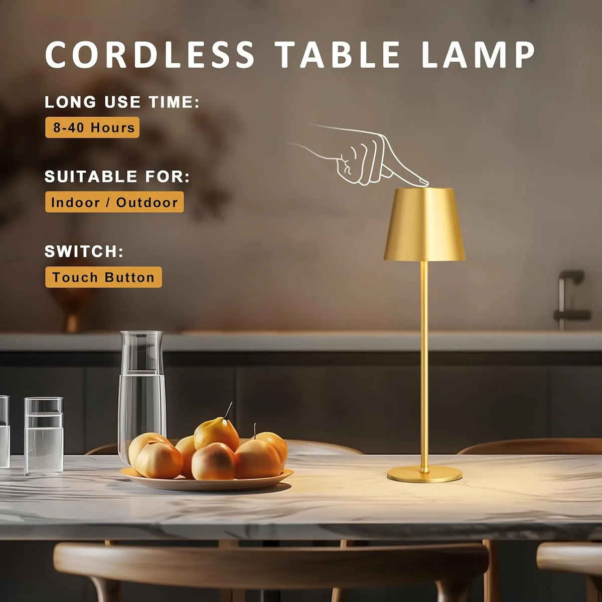 Brezžična LED Namizna Svetilka 38.4 cm