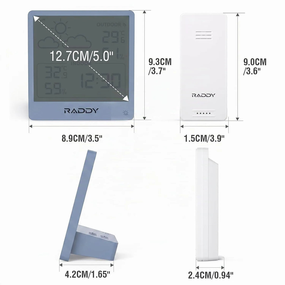Brezžična Vremenska Postaja Termometer Higrometer 12.7 cm