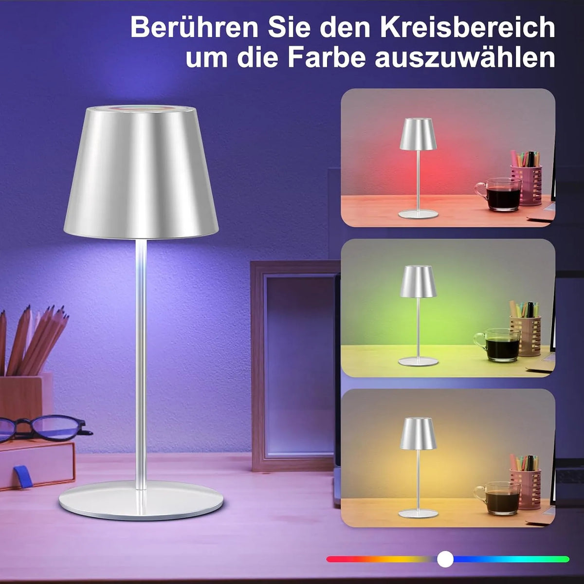 Brezžična Zatemnilna LED Namizna Svetilka 12 x 12 x 35 cm