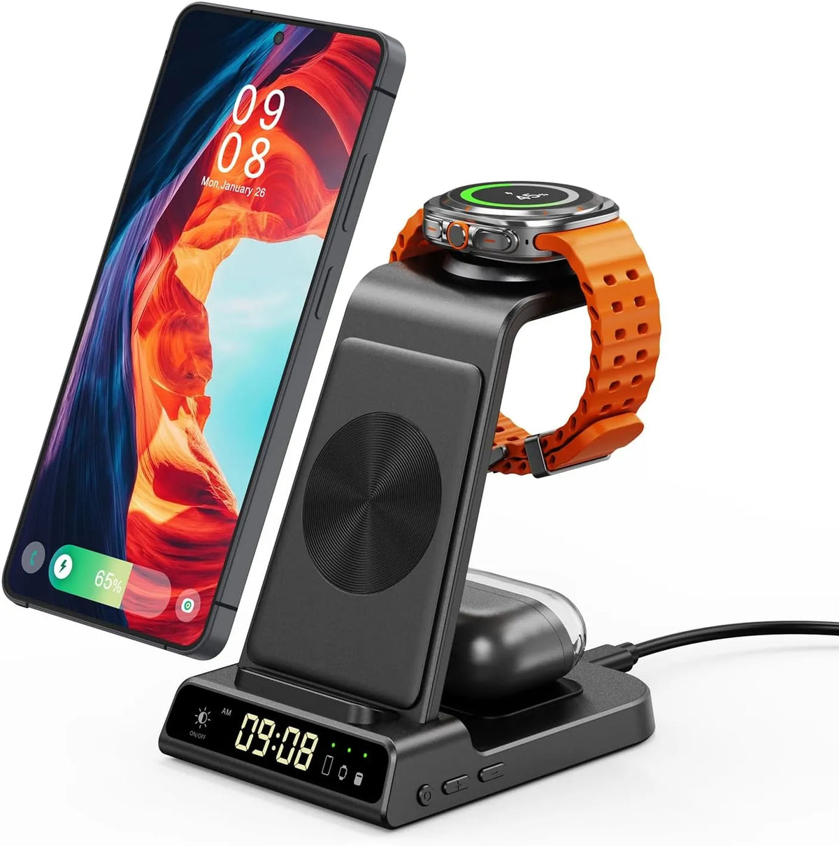 Brezžični polnilnik 3 v 1 za Samsung Galaxy