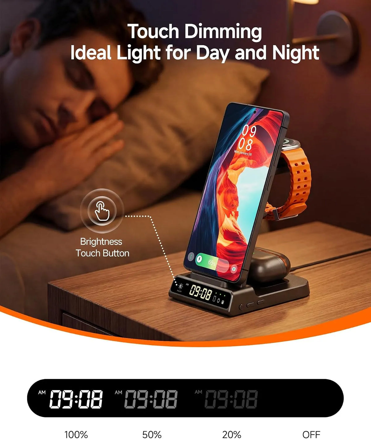 Brezžični polnilnik 3 v 1 za Samsung Galaxy