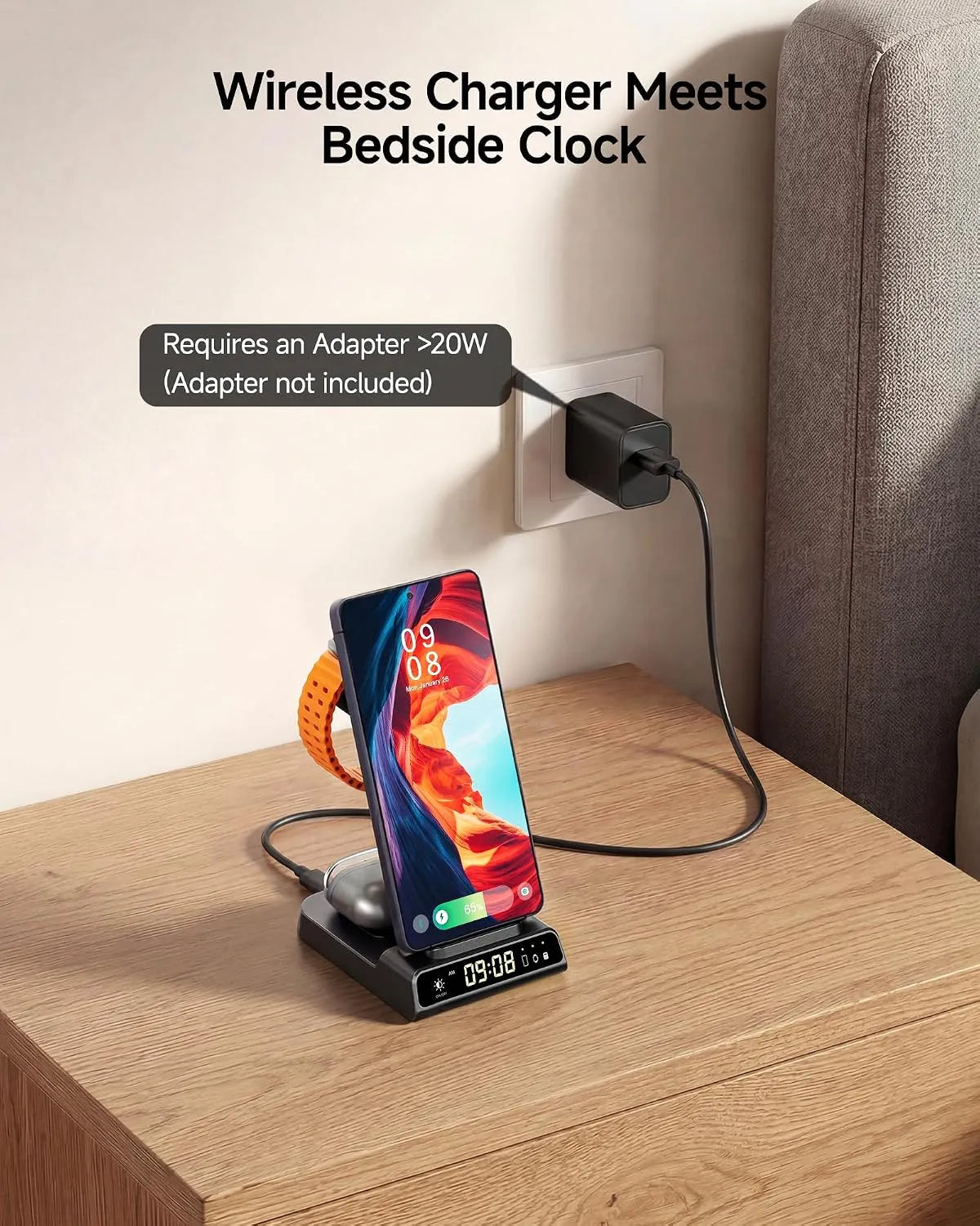 Brezžični polnilnik 3 v 1 za Samsung Galaxy