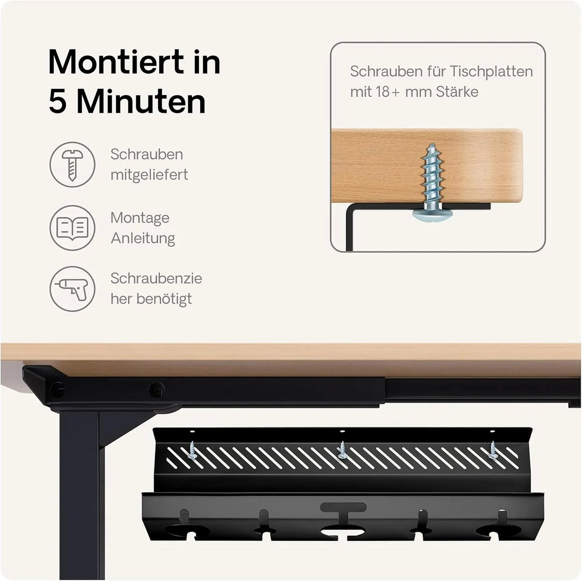 Desktronic Kanal za Kable 43 x 12 cm 2 Kosa