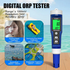 Digitalni Merilnik Kakovosti Vode 5v1, pH Klor ORP H2 Temperatura, 1 Kos
