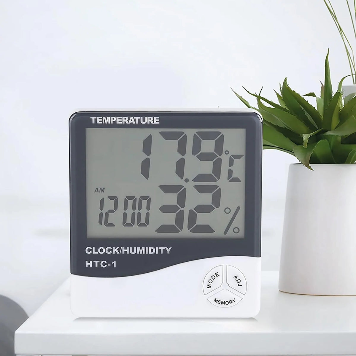 Digitalni Termometer in Higrometer z Uro 10x9.2x2.1 cm