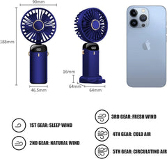 Duradeals Prenosni Ročni Ventilator 18,8 x 4,7 x 9 cm
