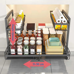 Dvonadstropni Organizator za Pod Umivalnik 31-50 x 39 x 37,5 cm