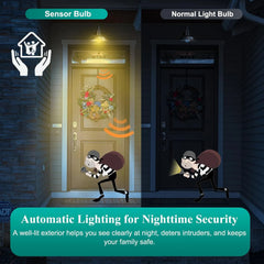 E27 LED Sijalka s Senzorjem za Zatemnitev 9W 4 Kosi