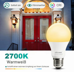 E27 LED Sijalka s Senzorjem za Zatemnitev 9W 4 Kosi