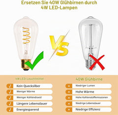 E27 LED Vintage Žarnica ST64 Dimmbar
