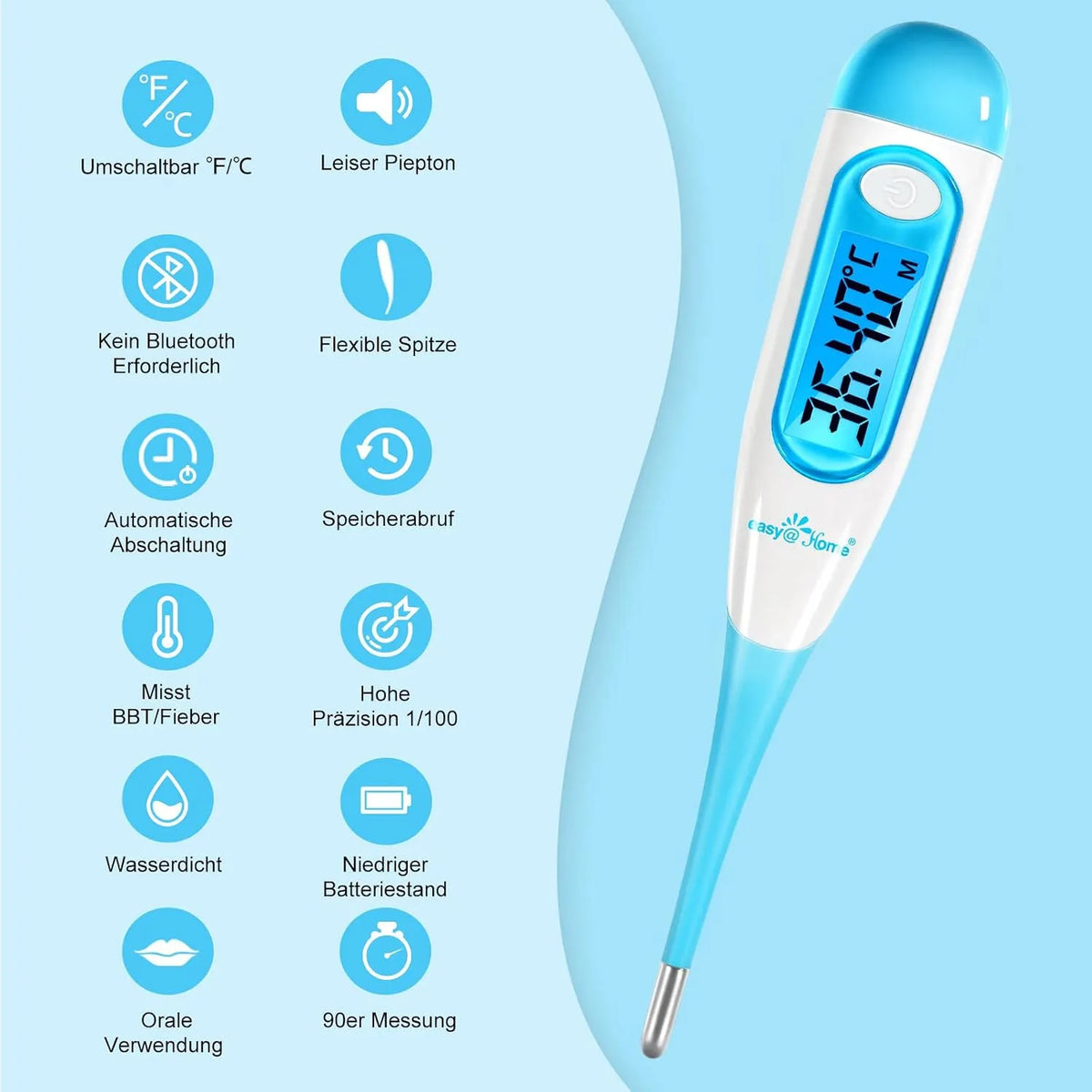 Easy@Home Bazalni Termometer 1 Kos
