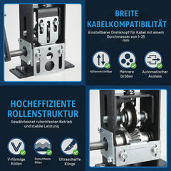 Električni in Ročni Stroj za Lupljenje Kablov 1–25 mm