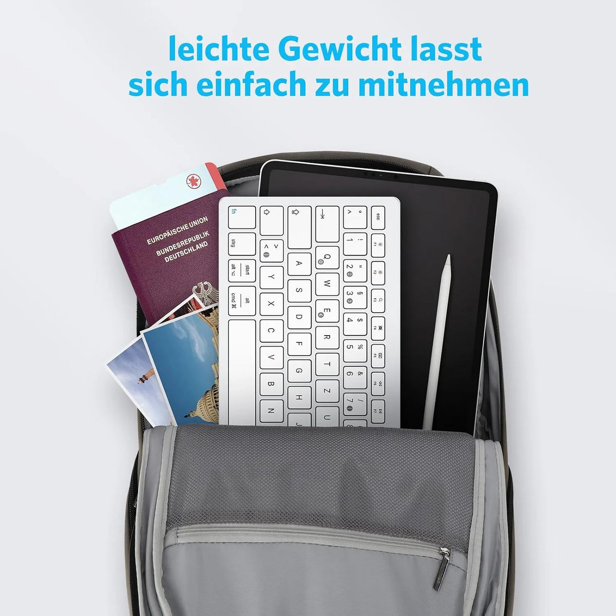 Emetok Brezžična Bluetooth Tipkovnica za iPad 28.4 x 11.9 cm