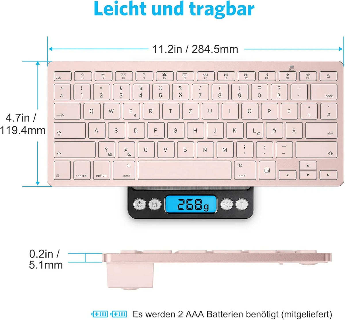Emetok Brezžična Bluetooth Tipkovnica za iPad in iPhone