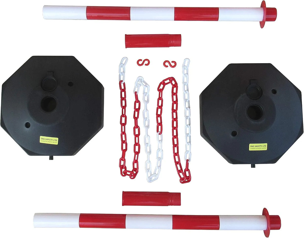 ESR Plastični Varnostni Stebrički z Verigo 2 m, 2 Kosa