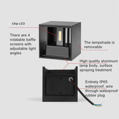 FPDS Zidna LED Svetilka 10 x 10 x 10 cm