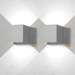 FPDS Zunanja LED Stenska Svetilka 10 x 10 x 10 cm 2 Kosa