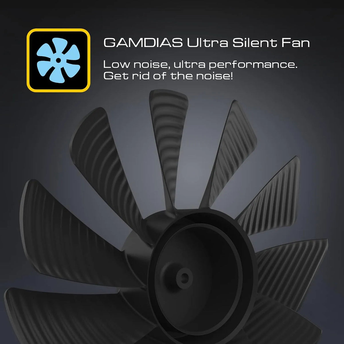 GAMDIAS Ventilator za Ohišje 12 cm 1 Kos