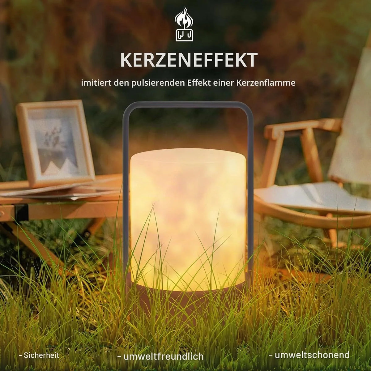 GGNOO Zunanja Brezžična LED Namizna Svetilka 12 x 12 x 20 cm