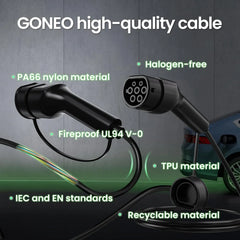 GONEO Polnilni Kabel za Električna Vozila Type 2