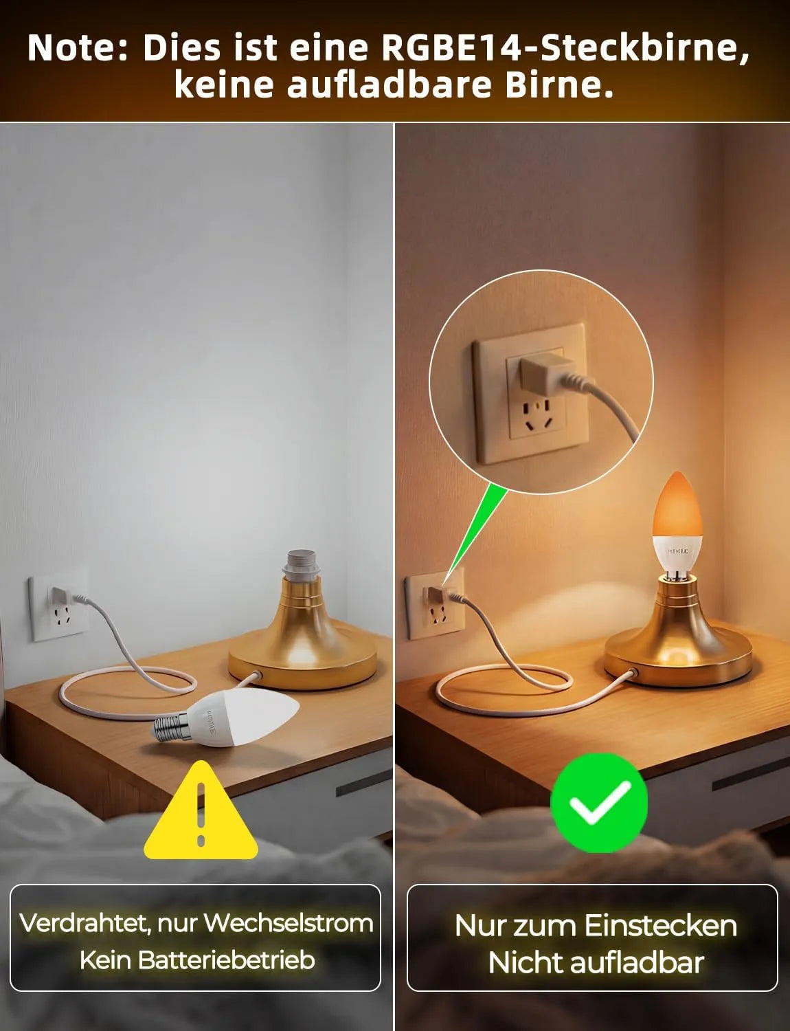 HEKEE LED Žarnica E14 RGBW 5W 4 Kosi