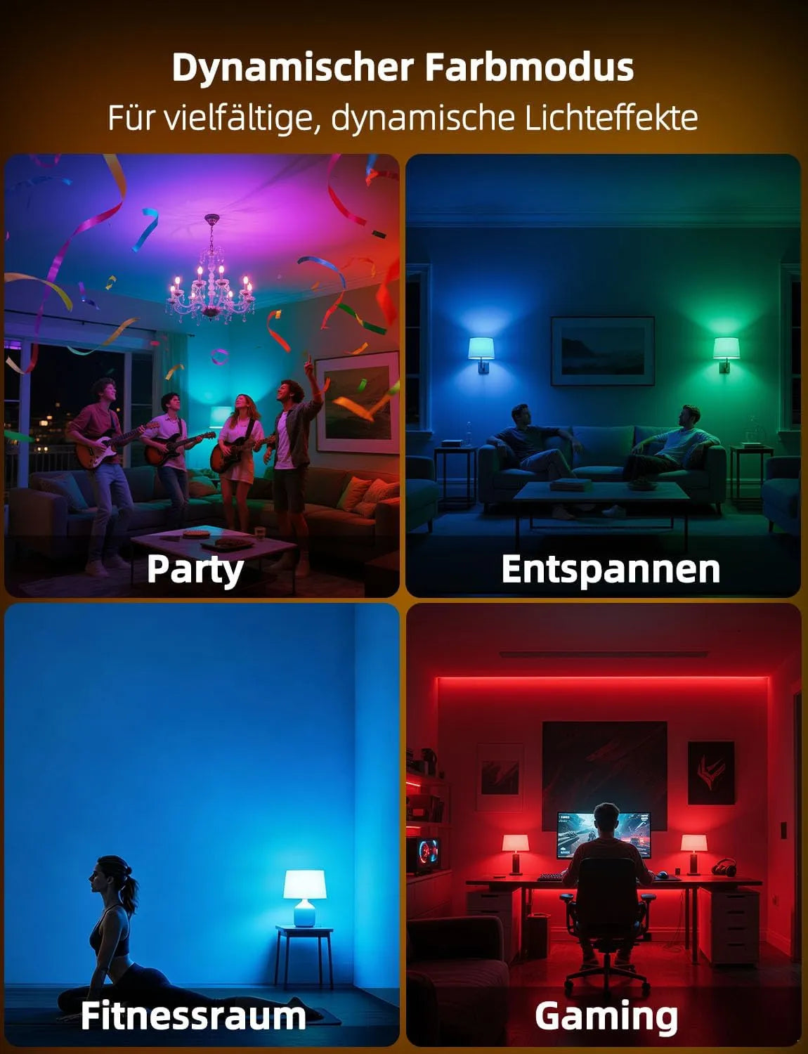 HEKEE LED Žarnica E14 RGBW 5W 4 Kosi