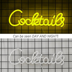 Horseneon LED Neonski Napis Cocktails 42 x 14,5 cm