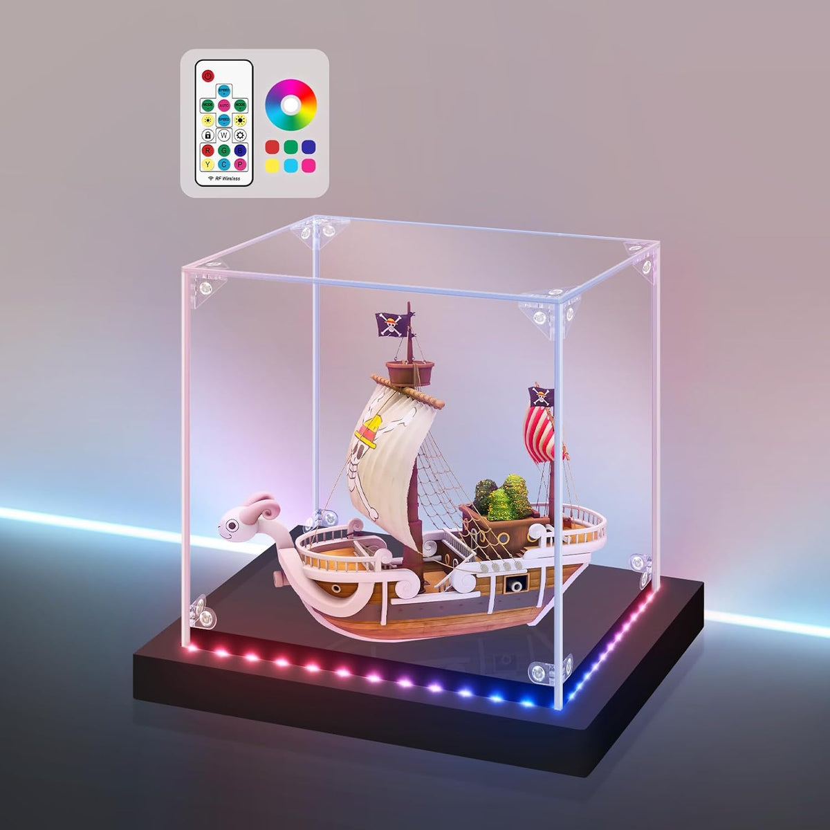 Huijintao Akrilna Vitrina z LED Osvetlitvijo 20x20x20 cm