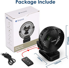 USB Namizni Ventilator za Kampiranje s Sponko