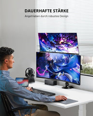 HUANUO Dvojno Namizno Držalo za Monitorje 33–81 cm