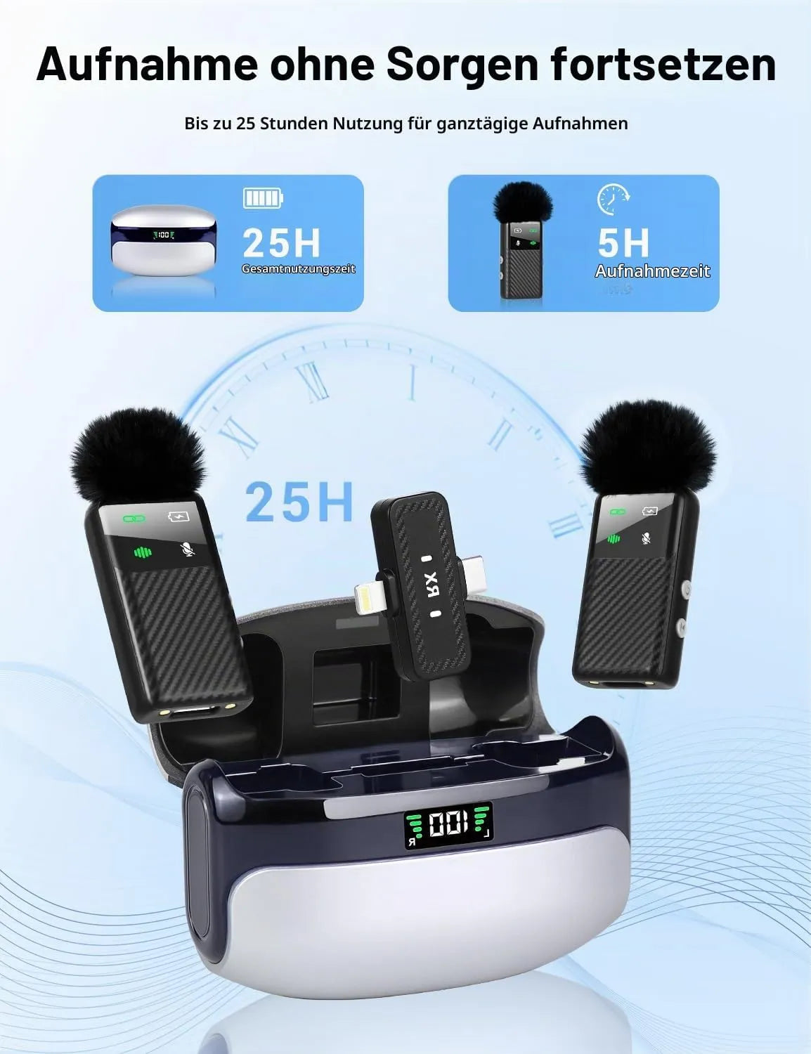 HUIYOU Brezžični Lavalier Mikrofon za Pametne Telefone 1 Kos