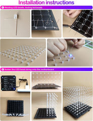 iCubeSmart 3D LED Kocka DIY Komplet za Spajkanje 18 x 18,5 x 20 cm