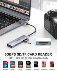ICZI USB C Hub Razdelilnik 6v1 1 Kos