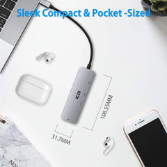 ICZI USB C Hub Razdelilnik 6v1 1 Kos