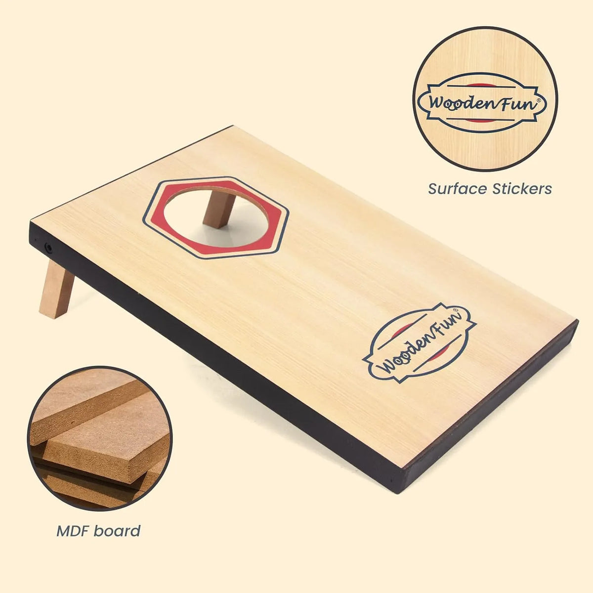 Igra Cornhole za Zunaj 40x27x3 cm 10 Kosov
