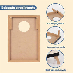 Igra Cornhole za Zunaj 40x27x3 cm 10 Kosov